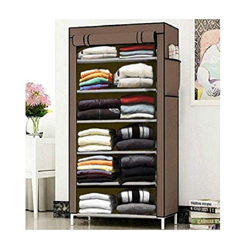 Buy Glancestore Metal Wardrobe Organizer Storage Rack with 6