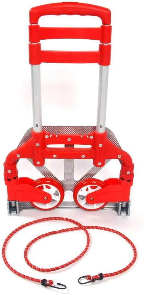 Trolley,Folding Hand Truck Aluminum Portable Folding Hand Cart 165lbs Capacity Hand Cart and Dolly Ideal for Home, Auto, Office,Travel UseQ