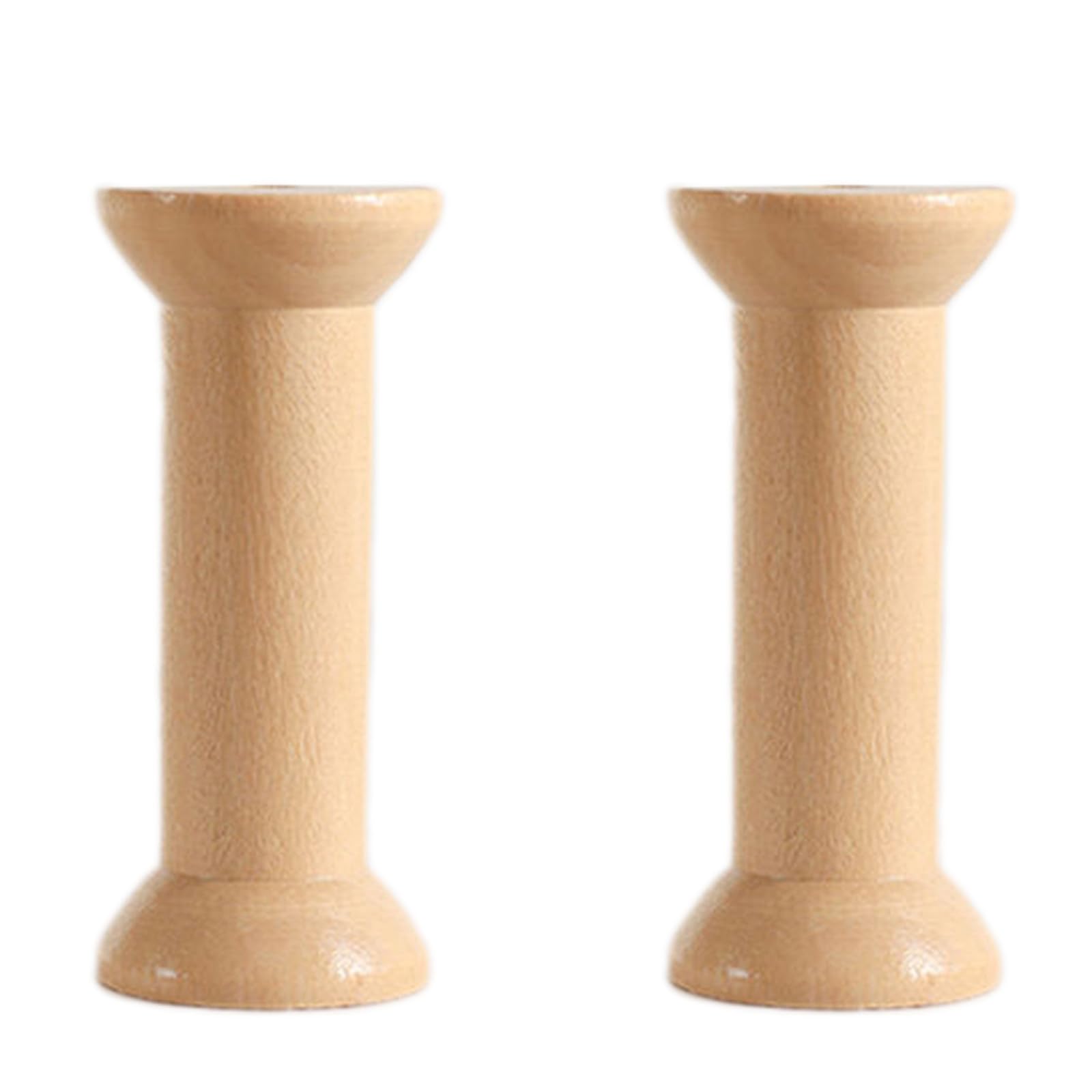Tsophreniq 2 / 3Pcs Wood Thread Bobbins Embroidery Organiser Spool Winders for Sewing Storage Natural Wood Spools