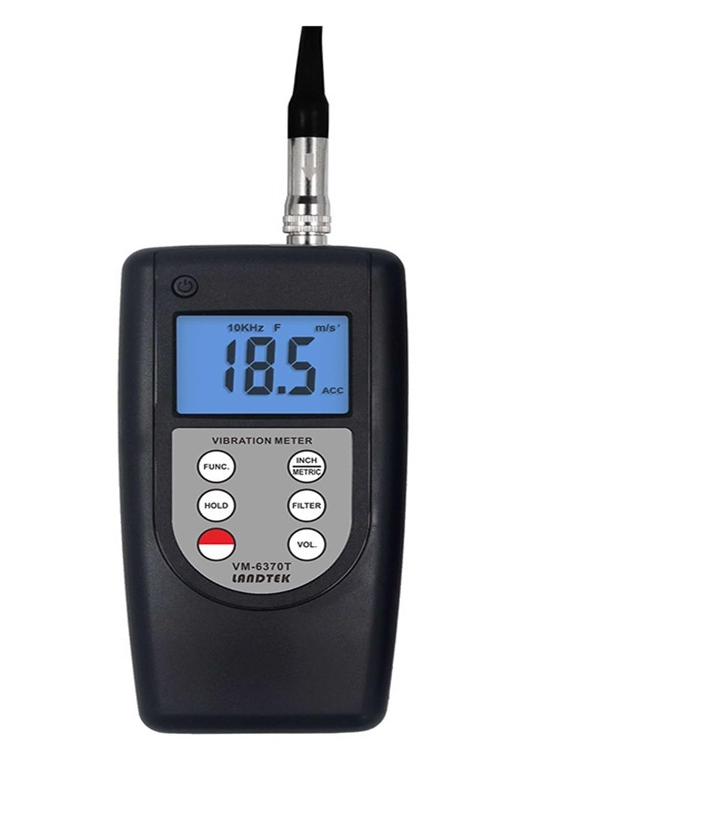 Vibrationsmesser, Vibrometer, VM-6370T Drehzahlmesser und Schwingungsmessrät Schwingungsanalysator Handdrehzahlmesser VM6370T Beschleunigungs-, Geschwindigkeits- und Wegmessung