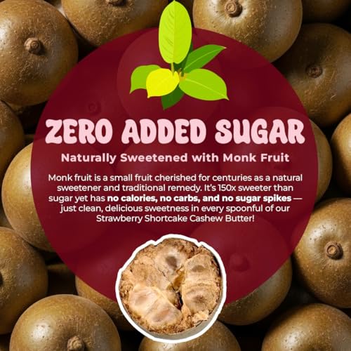 Image of Asmita Organic Farms Strawberry Cashew Butter 250g | Made with Real Strawberries | Naturally Sweetened | High-Protein | Vegan & Gluten-Free | No Preservatives | Rich & Creamy Nut Butter Spread