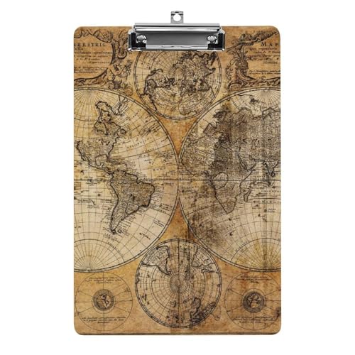 Carte ancienne porte-bloc A4 avec pince planchettes pour bureau et dossiers