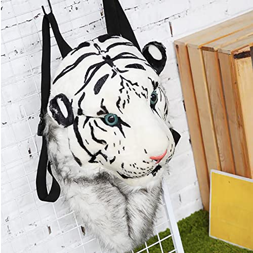 Dominating backpack, 3D animal avatar backpack, tiger and lion avatar (White Tiger, 20 * 30)2