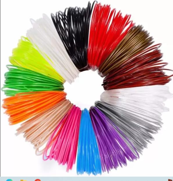 INK SPOT 3D Pen Filament Pack 1.75mm – 10+ Multicolor Refills for 3D Drawing Pens & Printers | Strong, Smooth & Jam-Free Material | Non-Toxic, Flexible Filament for Kids, DIY Crafts-image-36