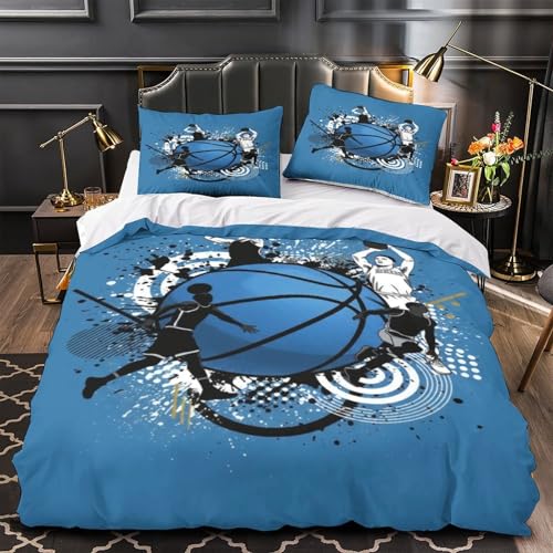 Parure de lit basketball 3D microfibre de qualité supérieure et finitions soignées - 2