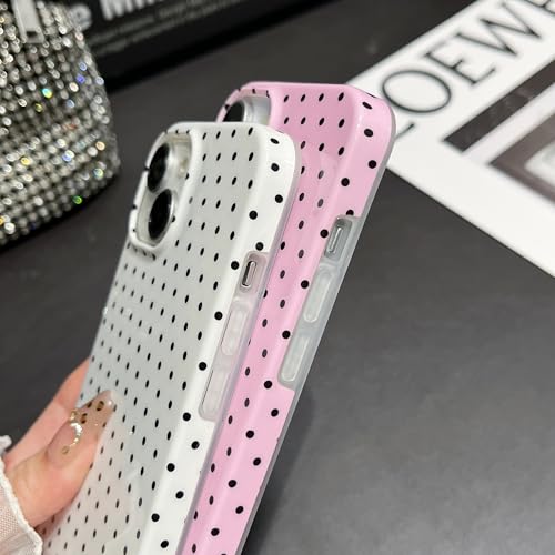 Jmltech for iPhone 14 Case Polka Dot Phone Cases Aesthetic Design Trendy Simple Case Slim Shockproof Protective Cover Navy Blue - Image 6