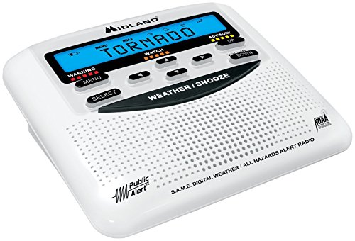 Portable, Midland WR-120B NOAA Weather Alert All Hazard Public Alert Certified Radio with SAME, Trilingual Display and Alarm Clock - Box Packaging Edition: Box Packaging Consumer Electronic Gadget Shop