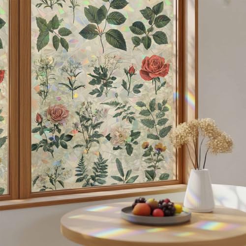 Película decorativa para ventana con efecto arcoíris 2 piezas miniatura 2
