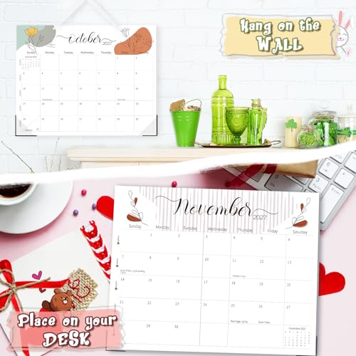 Image of Guasslee 14 inch X 11 inch Desk Calendar 2026-2027, Desk Top Calendar 2026, 19-Month School Year Desk /Wall Calendar, 2026 Jun-2027 Dec, Monthly Planner With Corner Protcetor For Office Home School Organizing