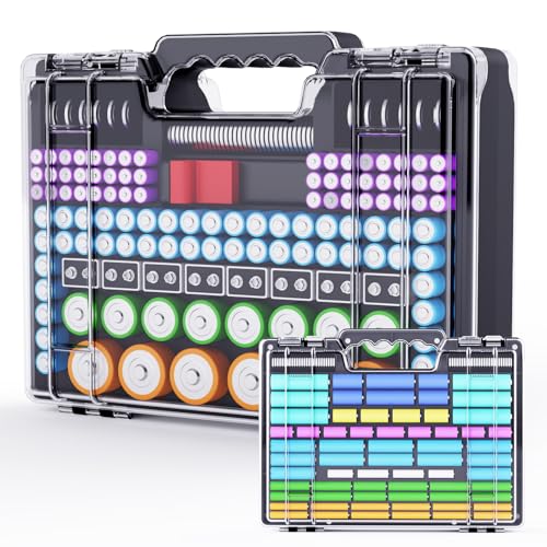 Molutsody Battery Organizer Storage Holder Box Case Tester,