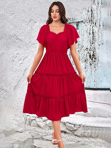Image of Toochki Dress for Women | Dresses for Women | Fit & Flare Dress | Anarkali Dress for Women | Midi Length Dress | Rayon Dresses | One Piece Dress for Women