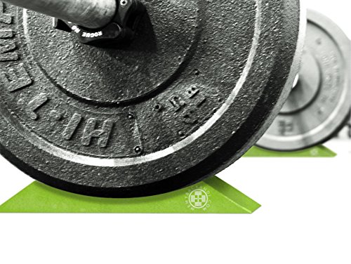 Deadlift Wedges Set of 2, a Portable Barbell Jack Alternative used to load and unload Weight Plates for Bodybuilding, Powerlifting, Weight Lifting and CrossFit. Light for your Home Gym or Gym Bag