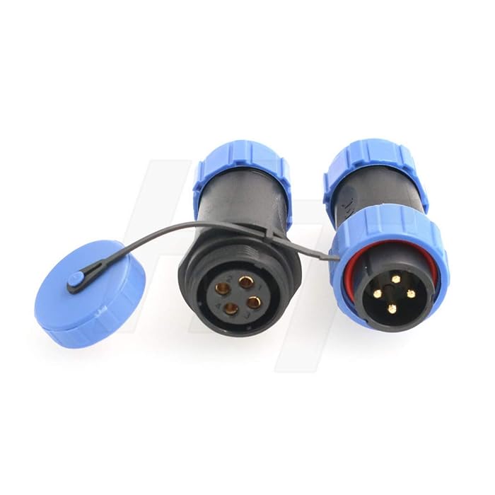 Buy HangTon HE21 4 Pin Waterproof Aviation Connector Cable Plug Male