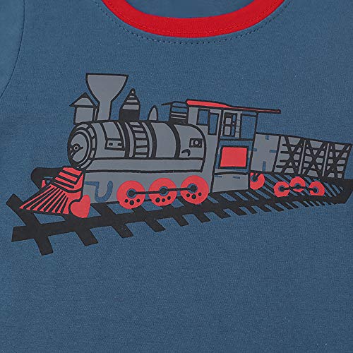 Boys Summer Pajamas Short Sleeve T-Shirts and Shorts Sleepwear Sets3