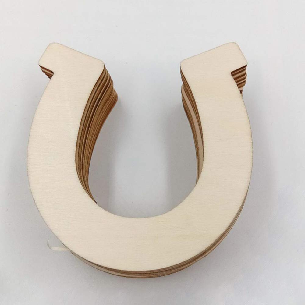 24 Unlackierte Holzscheiben In Hufeisenform – 9,1 X 8,3 Cm – Zum Bemalen, Basteln, Für Deko – DIY, Hochzeit, Geburtstag