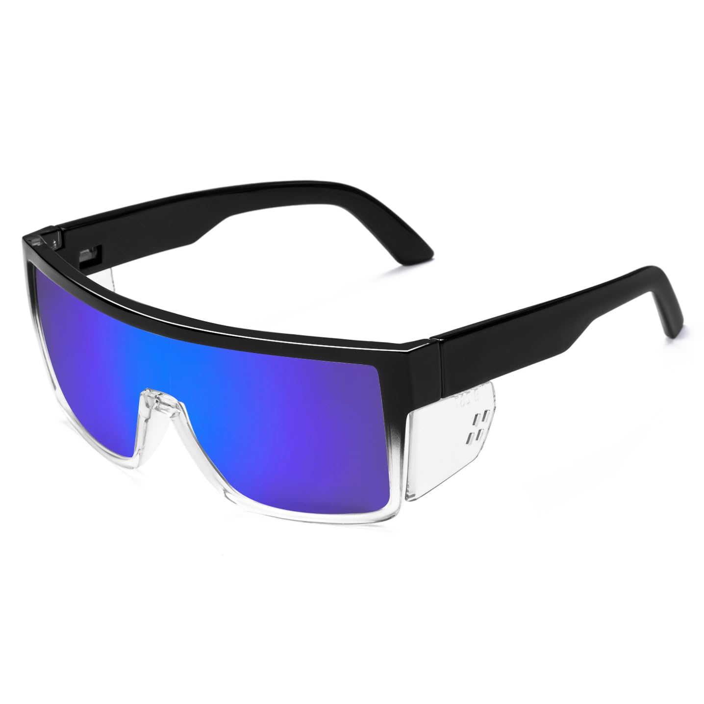 BINGKING Safety Polarized Sunglasses for Men and Women UV400 Protection and Includes Removable Side Shields,ANSI Z87 (Blue1)