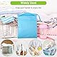 Huiguli wasserdichte Stoffwindeln Nasstaschen, 3 Stück Wiederverwendbare Wetbag, Große Wet Dry Cloth Windeltasche mit Reißverschluss für Baby Schwimmen, Reisen, Fitnessstudio(GrüN Blau Rosa)