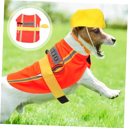 Disfraz para perro LIOOBO poliéster tamaño L naranja miniatura 2