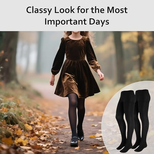 Kids, Semi Opaque, Textured Microfiber Tights for Girls, Luxurious, Soft, Lasting material, Style, Comfort, Design3