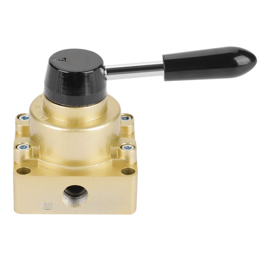 Valve à Levier Pneumatique 3 Positions 4 Voies G3/8 pour Commande de Débit d'Air Valve Pneumatiques HV-03