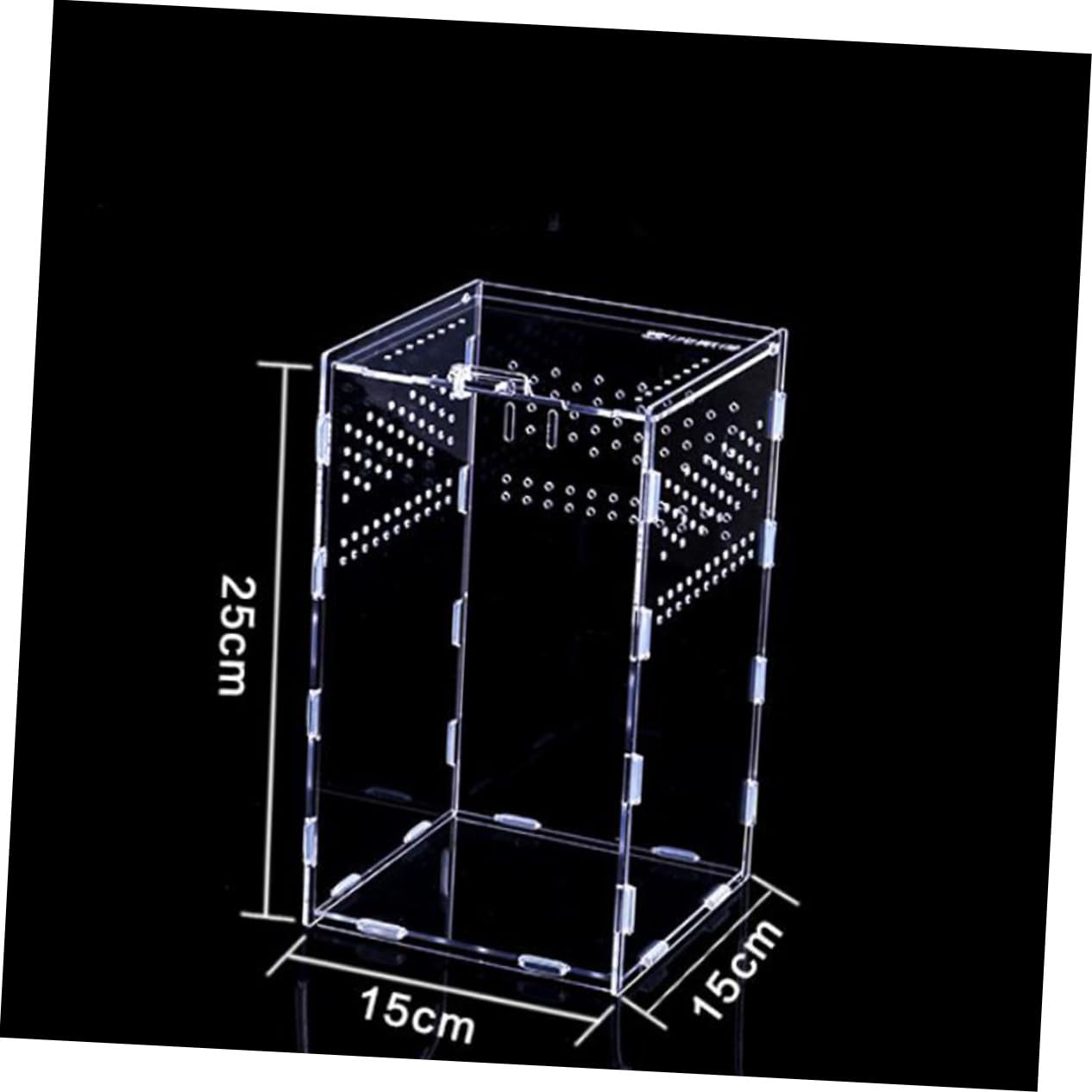 YARNOW Caja de Alimentación y Cría para Reptiles Acrílica Transparente con Ventilación Nido Seguro y Fácil Limpieza para Terrarios de Tortugas y