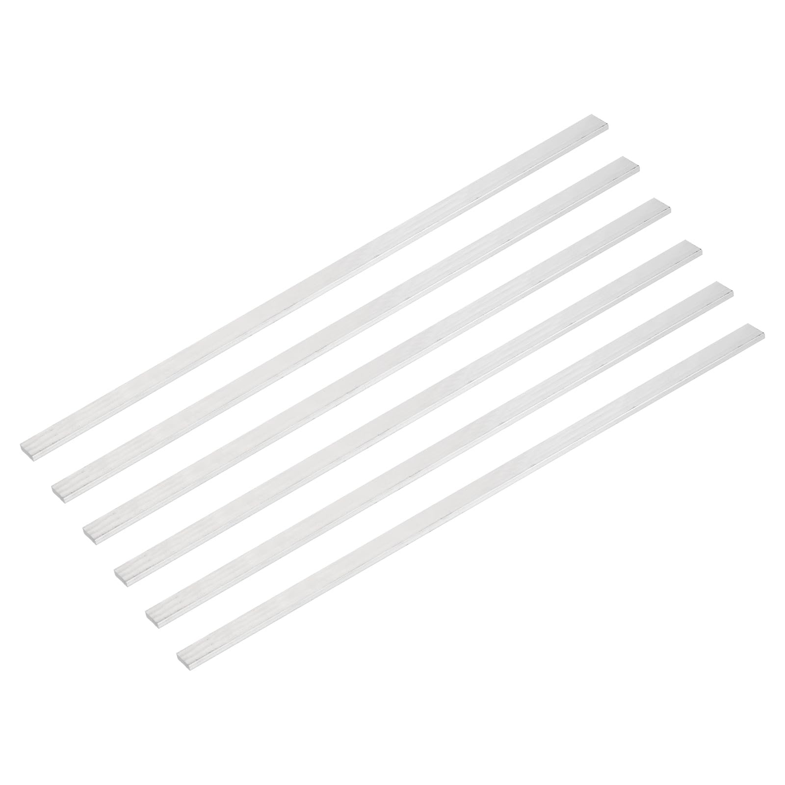 MECCANIXITY 6 Pcs Square Aluminum Flat Bar, 1/8" (3mm) Thick x 25/64" (10mm) Width x 12" (305mm) Long 6061 Aluminum Flat Plate Solid New Mill Stock