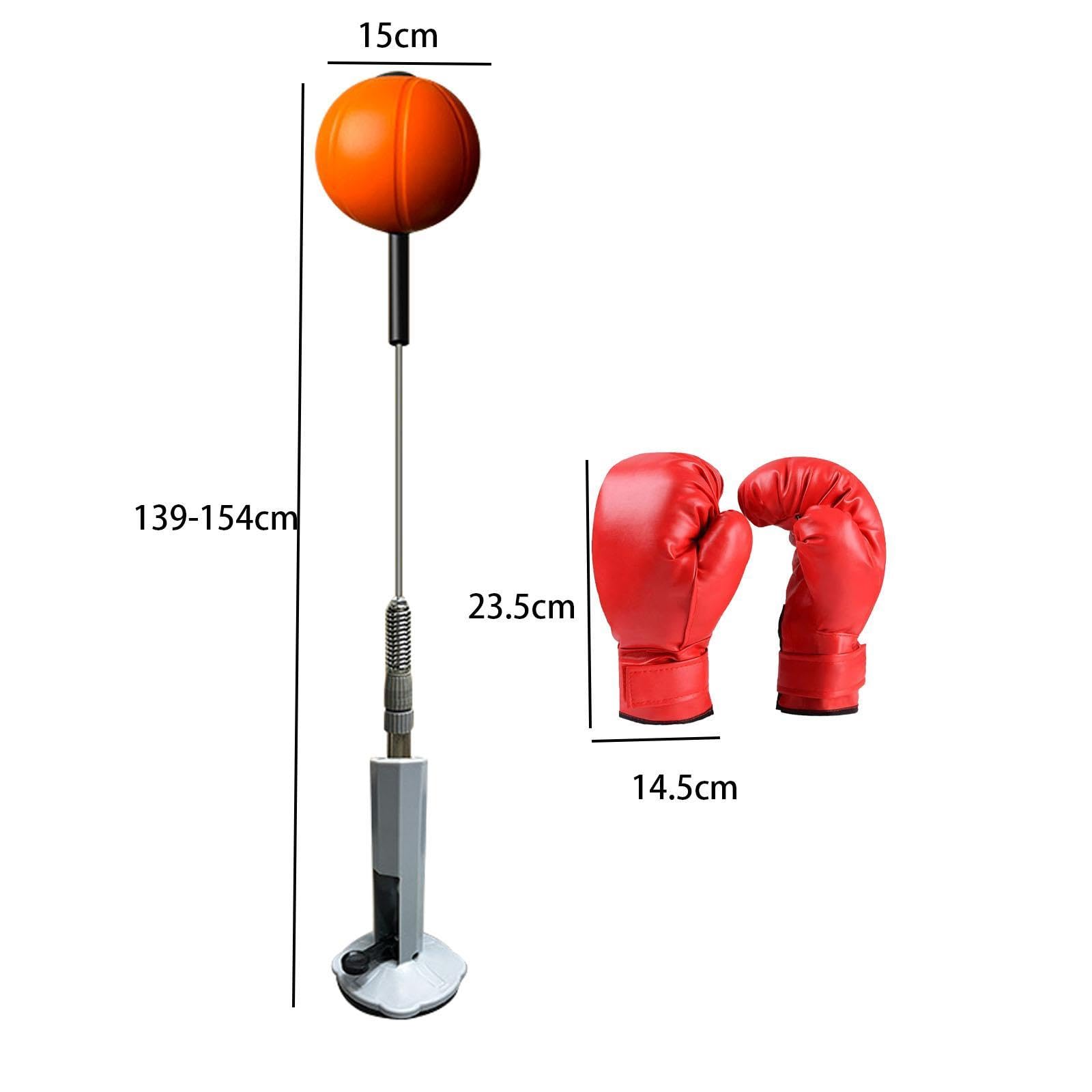 Punching Ball Sur Pied Réglable En Hauteur ROGONPDK - 120 à 160 Cm - Pour Boxe, Fitness à La Maison - Rouge - 4