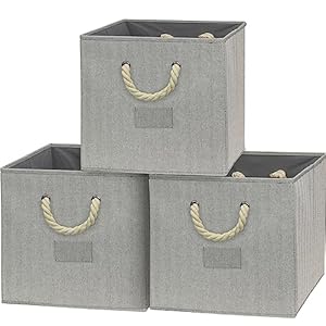 Simple Houseware Würfelförmiger Aufbewahrungskorb, 3 Stück