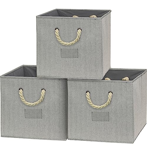 Simple Houseware Würfelförmiger Aufbewahrungskorb, 3 Stück