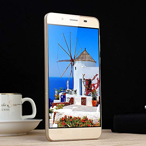 Unlocked 5.0'' Ultra-Thin Clear Screen Android Smartphone Worldwide Use - 5.1 Quad-Core GSM WiFi Dual SIM Dual Camera 2.0MP with Double LED Flash (Gold, 5.0" R11 MAX) - Thumbnail 2