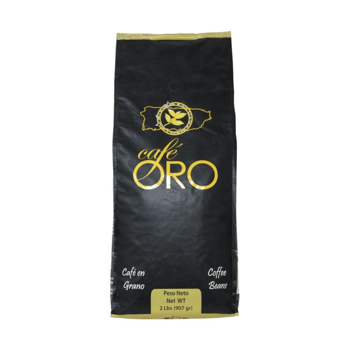 Cafe Oro Espresso Roasted Coffee Beans- Puerto Rican Coffee (2 pounds) in an Affinity Foods Bag