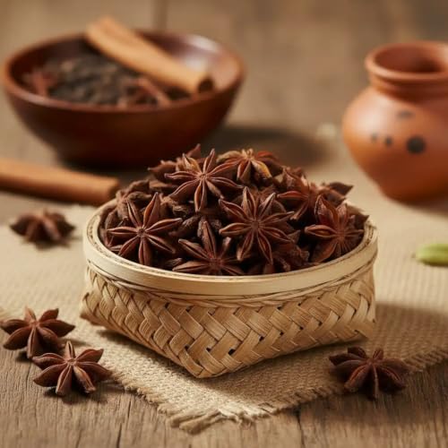 Image of LILA DRY FRUITS Indian Premium Whole Spices Masala Combo | Badi Elaichi, Hari Elaichi, Dalchini, Laung, Kali Mirch, Chakri Phool, Javitri & Jaiphal 100 Gms Each