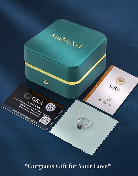 Moissanite Rings for Women D Color VVS1 Oval Moissanite Engagement Ring S925 Sterling Silver Plated With 18K White Gold Promise Wedding Rings for Women4