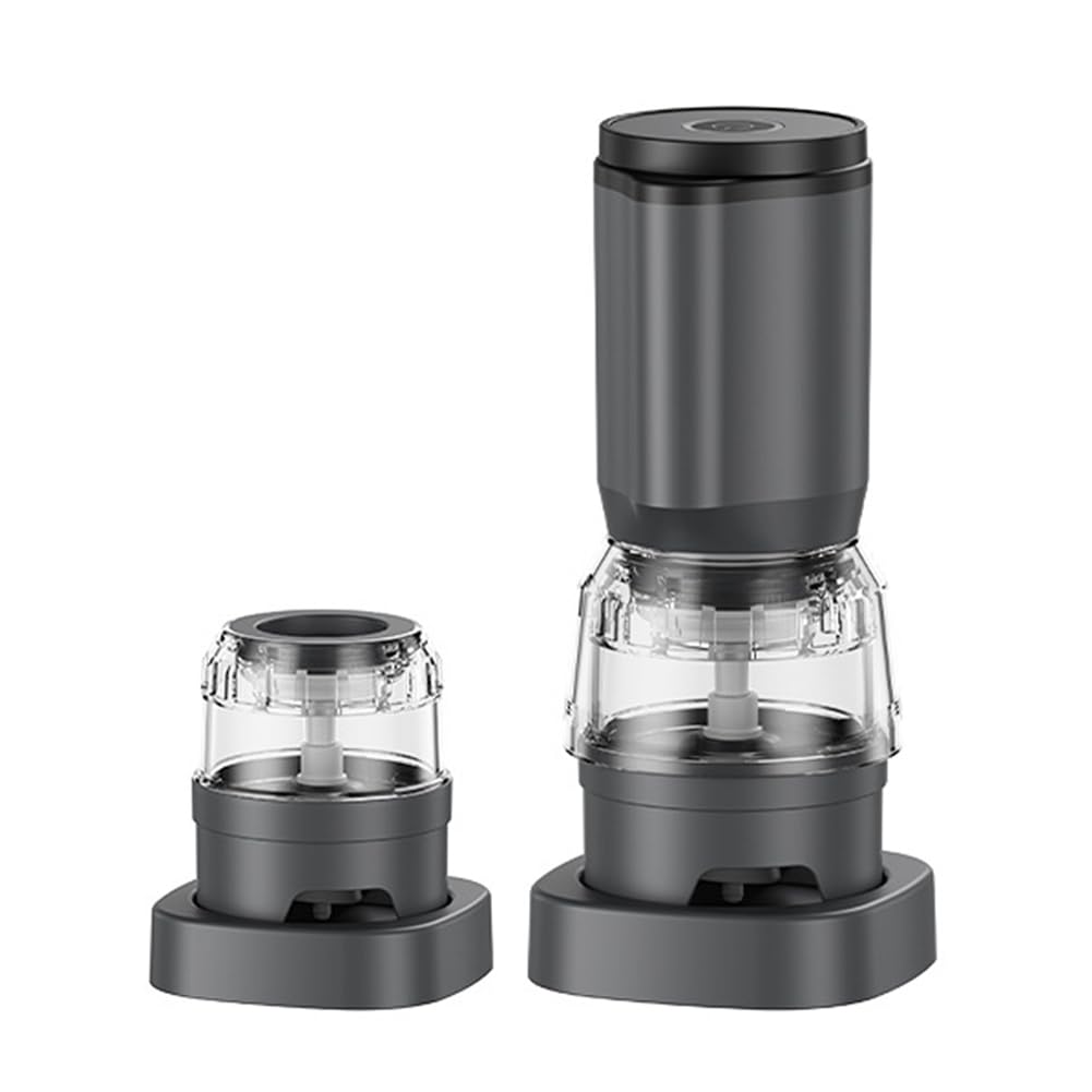 Hndhbfgrt Electric Pepper Grinder Set Automatic Salt and Pepper Mills Adjustable Coarseness One-Handed Operation Grinder B