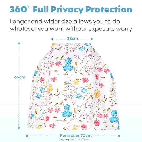 Image of a baby cherry-Nursing Cover, Nursing Covers for Feeding Mom, Feeding Cover Breastfeeding Mother, Feeding Cover for Mom, Multi-Use, Breathable, 360 Full Privacy Multicolor