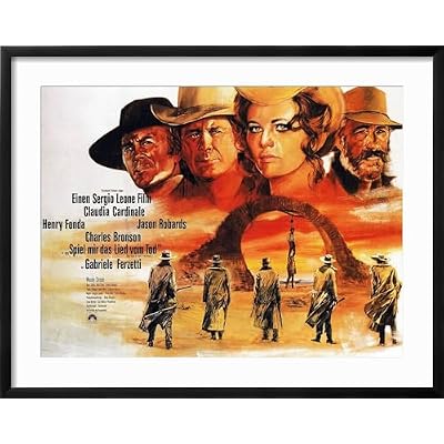 AllPosters Wall Art Print Once Upon a Time in the West, (AKA C'Era Una Volta Il West, Aka Spiel Mir Das Lied Vom Tod), 1968 on Black Frame, 24x18