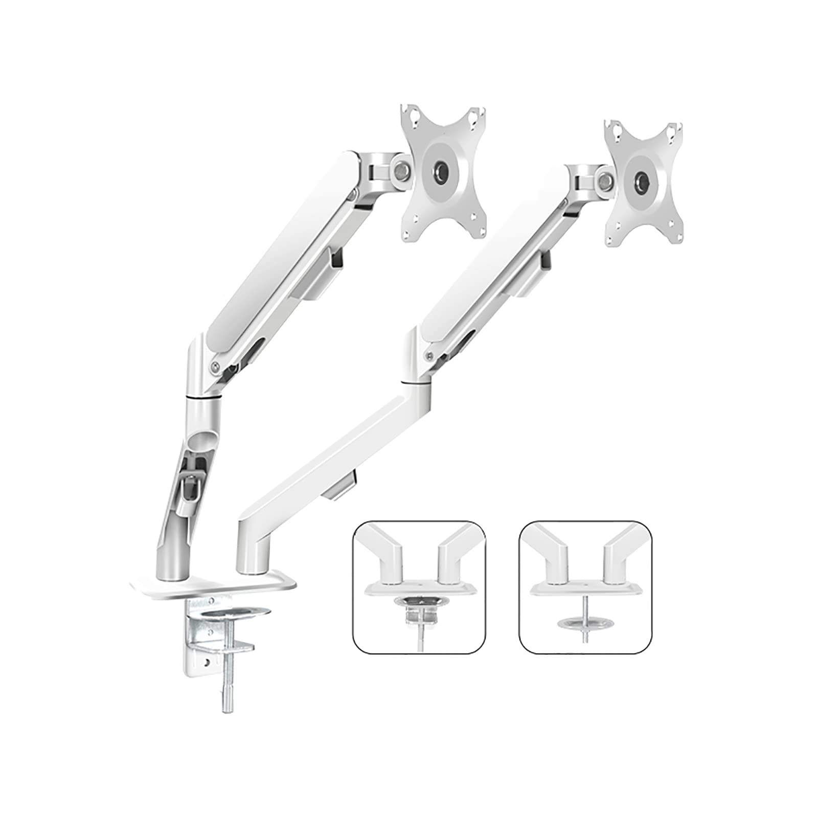 asdchZen Dual Monitor Mount,Height Adjustable Monitor Arm For 2 Monitors,Monitor Stand Mount For 17-30 Inch Computer Screens,Fits 75X75/100X100Mm,A