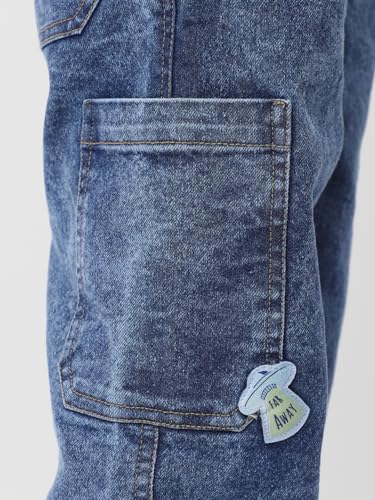 Image of Nautinati Boys Cotton Denim Jeans with Value-Added Detailing | Age 2-10 Years