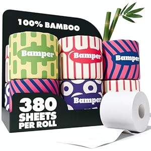 Bamboo Toilet Paper, 3-Ply & 380 Sheets, Soft & Strong Organic Bath Tissue, Chemical-Free & Hypoallergenic, Septic Safe, PFAS-Free, Tree-Free Bathroom Tissue (12 Extra-Large Rolls)