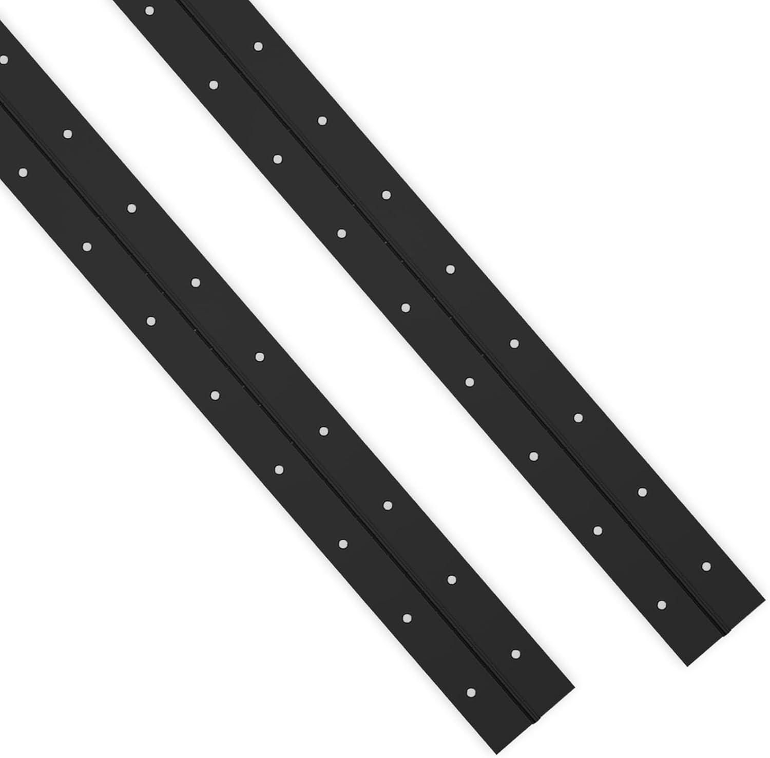 Black Piano Hinges 20Inch, 2PCS Heavy Duty Stainless Steel Continuous & Piano Hinge with Hole, 0.047" Thickness/1.2" Open Width Folding Cabinet Door Butt Hinge