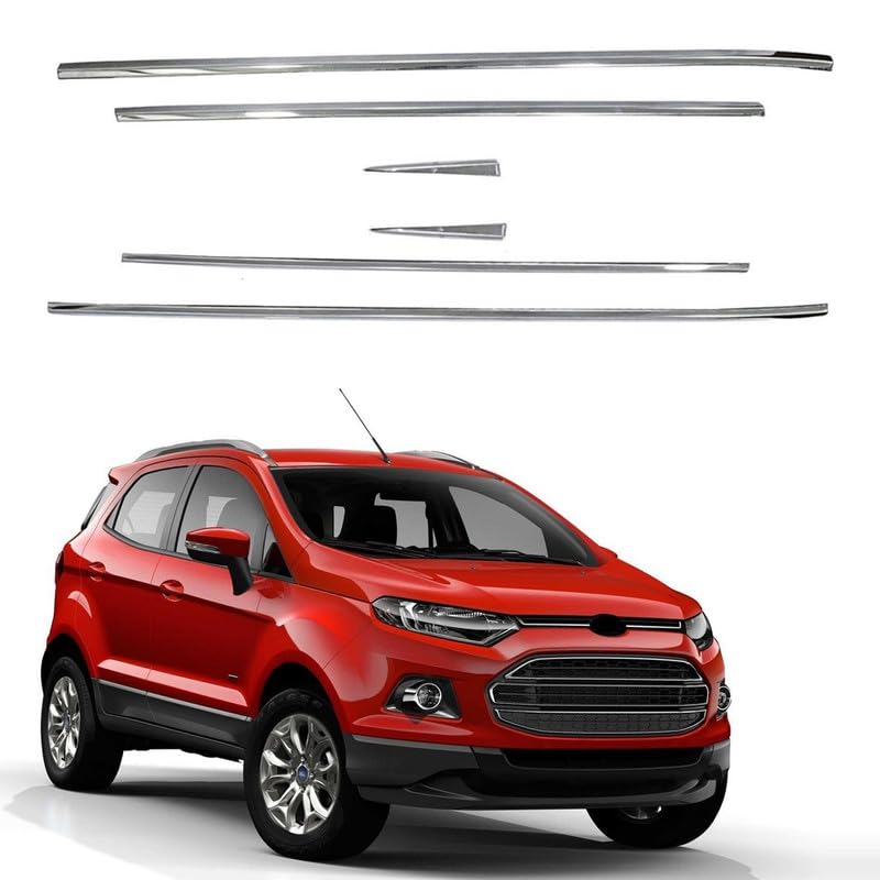 AutoDream Car Window Lower Garnish Stainless Steel Chrome Finishing for Ford Ecosport Type-1 Set of 6PCS-picture-14