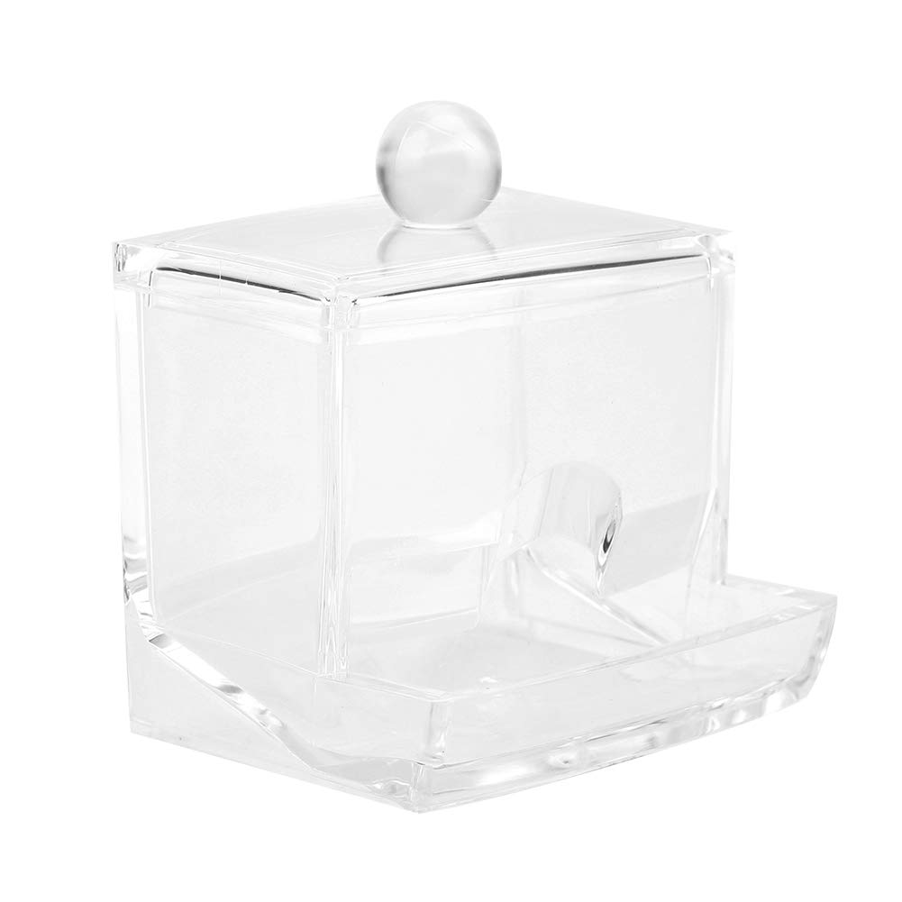 Fdit Cotton Swab Dispenser Acrylic Clear Storage Box Holder Home Desktop Cosmetic Makeup Case-picture-48