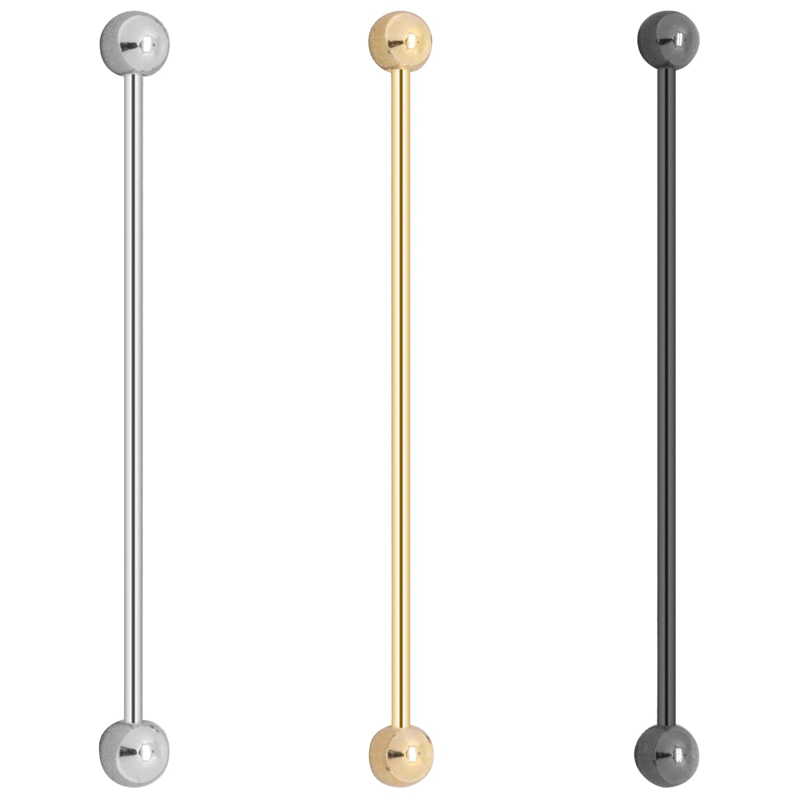 rupeerise 3 Pcs Collar Pin, Tie Pin Formal, Men Accessories, Collar Pin for Men Shirt, Shirt Accessories, Black Gold Silver Colors-picture-42