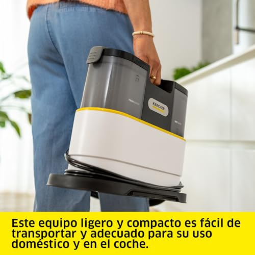 Kärcher lava-aspiradora SE 2 Spot Care, potencia: 450 W, depósito de agua limpia: 1,5 l, superficie: 2,89 m², peso: 4,2 kg, boquilla para tapicerías, boquilla para manchas, limpiador RM 519 - imagen 6