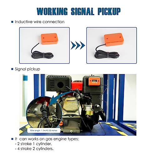 image for Runleader Digital Mini Tach Hour Meter,TOT Hours Accumulate,Real-time 