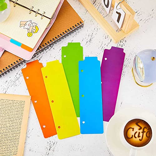 60 Mini Séparateurs de Classeur Encliquetable Plastique Multicolore