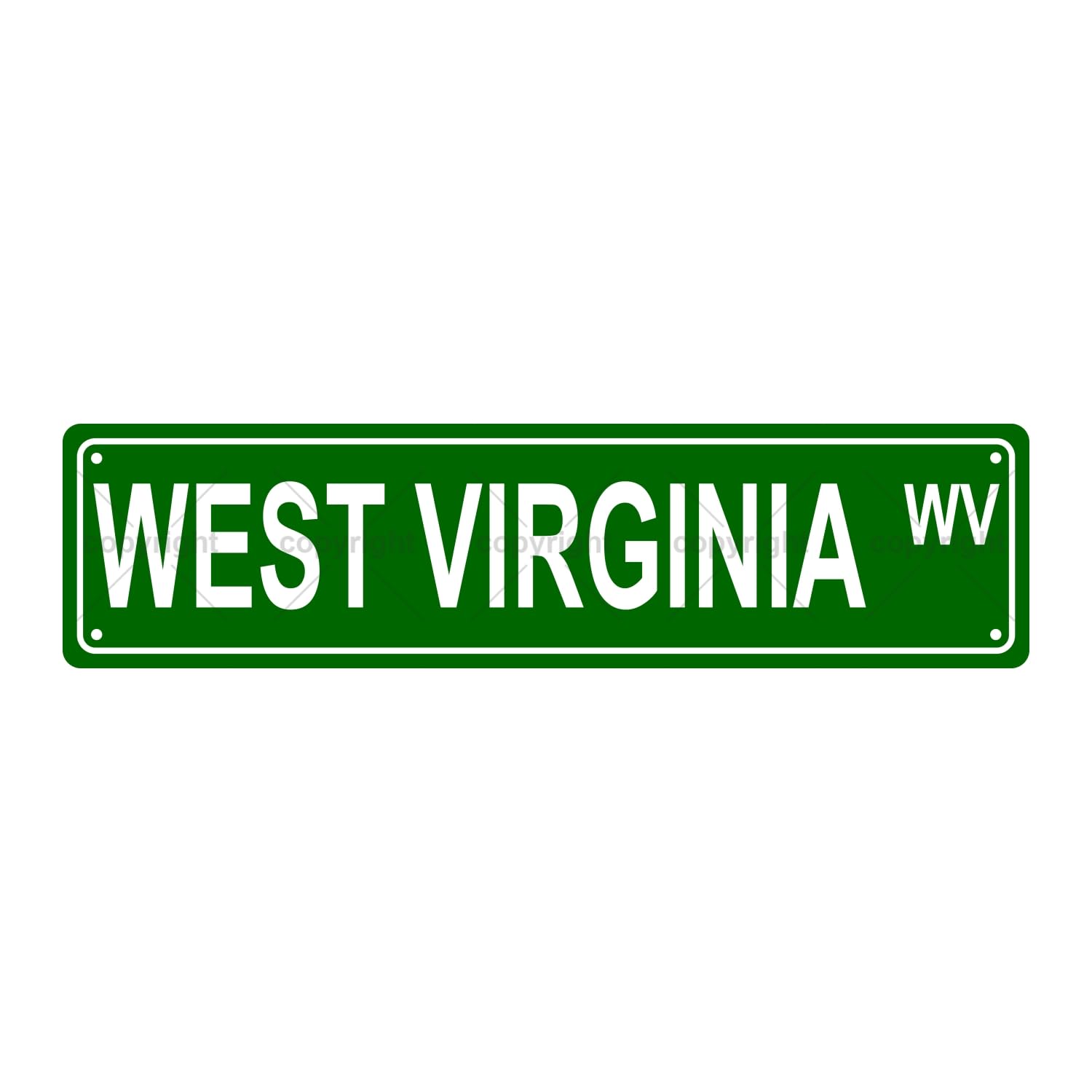 West Virginia Wv American States and Territories Metal Tin Street Sign Bar Cafe Garage Cave Home Room Wall Bathroom Farmhouse Garden Porch Patio Decor,4x16 Inch