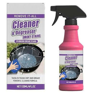 Fast-Acting Heavy-Duty Grill Degreaser Spray, BBQ Grills Cleaner for Outdoor, Heavy Duty Grills Degreasers for Burnt Food & Grease (1 Pcs)