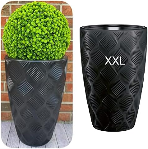MELTOM Blumenkübel 3D Effekt Blumentopf mit Herausnehmbaren Pflanzkübel