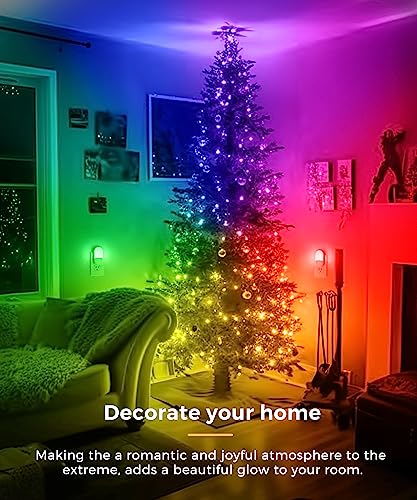 Image of L LOHAS LED Night Light for Kids [2 Pack], 8-Color Changing Night Lights | Plug into Wall, RGB LED Nightlights, Nightlight with Light Sensor, Cute Night Light for Bathroom Decor, Children Room,Gift